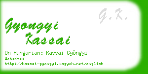 gyongyi kassai business card